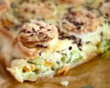 Une image de l'étape 7 de 💚 Quiche aux légumes et fromage de chèvre (végétarien).