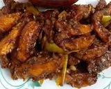 A picture of step 8 of Schezwan Chilli Potatoes.
