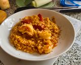 Foto del paso 11 de la receta: Arroz meloso con gambas y pimiento rojo