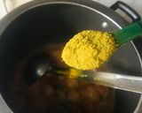 A picture of step 5 of Mushroom Masala curry.