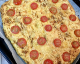 Foto del paso 8 de la receta: Pan de ajo con queso y tomates cherry🍅