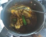 A picture of step 2 of Chicken achari.