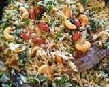 A picture of step 6 of Palak Pulao /Spinach Rice.