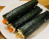 A picture of step 2 of Pork Floss Sushi Rolls.