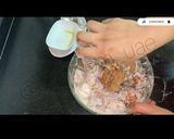 A picture of step 3 of Chicken 65.