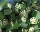 A picture of step 1 of Okra Kadhi.