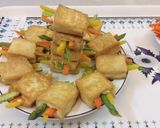 Hình bước làm 6 của món Đậu Xiên Tam Sắc