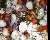 A picture of step 2 of Healthy makhana bhel.