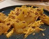 Foto del paso 7 de la receta: Cardo con Pollo Mechado al Curry, Piñones y Semillas de Girasol
