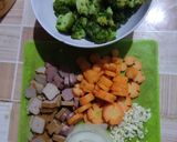 Foto langkah ke 1 dari resep Tumis Brokoli Tofu Sosis Saus Tiram.