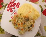 Foto del paso 3 de la receta: Pollo arvejado en crema blanca