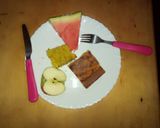 A picture of step 6 of Marble cake# Baking contest.