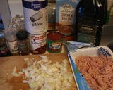 A picture of step 1 of Easiest Chili Ever using ground chicken.