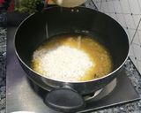 A picture of step 3 of Afgani Pulao.