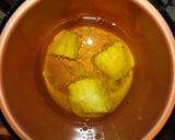 Foto del paso 7 de la receta: Gofre de patata con bacalao confitado, salmorejo y chips de zanahoria