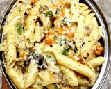 A picture of step 7 of Cheesy Béchamel Sauce Penne Pasta.