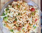 A picture of step 4 of Mac and Veg Salad.