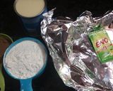 A picture of step 1 of Eggless chocolate cake.