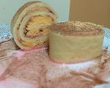A picture of step 9 of Swiss roll ice cream cake#icecream fanatics.