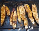 A picture of step 6 of Oven Roasted Sweet Potatoes with Cajun and Fajita Seasonings.