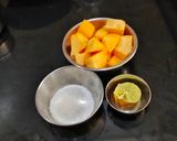 A picture of step 1 of Muskmelon Granita.