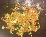 A picture of step 2 of Roti Upma.