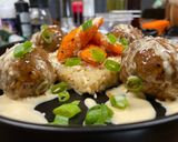 A picture of step 13 of Scallion Ginger Meatballs w/ Bulgogi Sauce.