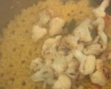 A picture of step 4 of Khichdi with Achari Raita.