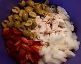Tésztás csirkesali recept fázis 1 fotója