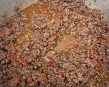 A picture of step 1 of Sloppy joes stuffed french bread.