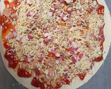 Foto del paso 8 de la receta: Pizza de atún, bacon y champiñones, Sin Gluten