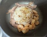 A picture of step 8 of Fried Beef and Shrimp Rice on the Table.
