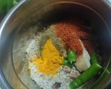 A picture of step 2 of Mirchi Ka salan.