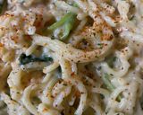 Foto langkah ke 3 dari resep Spaghetti creamy dengan udang dan jamur champignon.