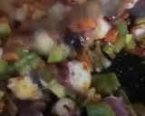 Foto del paso 9 de la receta: Fideuà de pulpo verduritas, garbanzos y hierbabuena, facilísima!