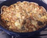 Foto del paso 5 de la receta: Tarta de pollo y carne con verduras y queso