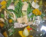 A picture of step 4 of Bamboo Shoot and Yanang Leaf Soup.