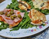 Foto del paso 9 de la receta: Pechugas a la pizza en plancheta