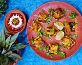 A picture of step 7 of Barbeque Paneer Pineapple.