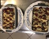 Une image de l'étape 8 de Gratin de riz aux trompettes de la mort bœuf séché et parmesan.