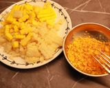 Hình bước làm 1 của món Bắp xào bơ trứng muối