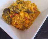 Foto del paso 5 de la receta: Arroz meloso con rape, ajetes y alcachofas