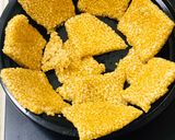 A picture of step 5 of Sesame / till gud ki chikki.