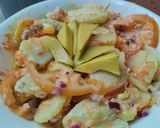 Foto del paso 9 de la receta: Ensalada🥙tibia de papa, zanahoria🥕tomate🍅cebolla🧅 aguacate🧅🍅🥕🥑