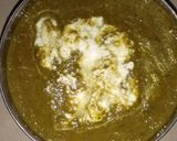 A picture of step 3 of Sarso ka Saag.