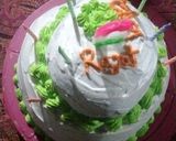 A picture of step 8 of Two layer birthday cake.