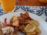Pollo a la plancha con verduras al horno😋