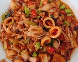 Foto langkah ke 7 dari resep Cumi pete pedas.