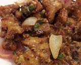 A picture of step 5 of Gobi Dry Manchurian.