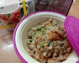 A picture of step 1 of Rava Upma.